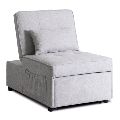 Fotel Rozkładany IBERIS 67 cm do Spania Szary
