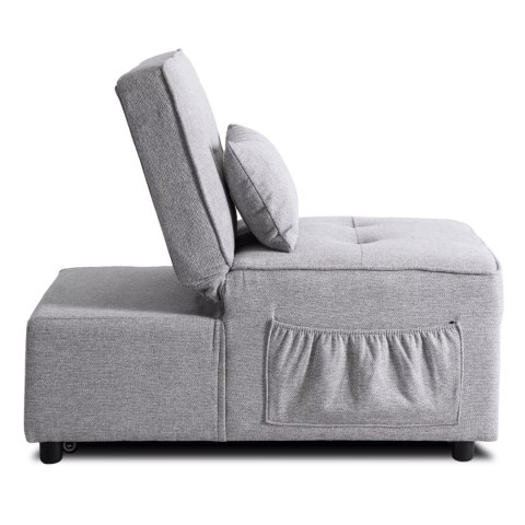 Fotel Rozkładany IBERIS 67 cm do Spania Szary