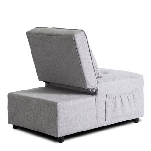Fotel Rozkładany IBERIS 67 cm do Spania Szary