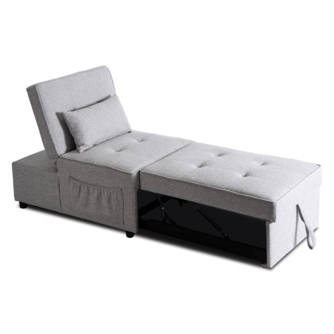 Fotel Rozkładany IBERIS 67 cm do Spania Szary