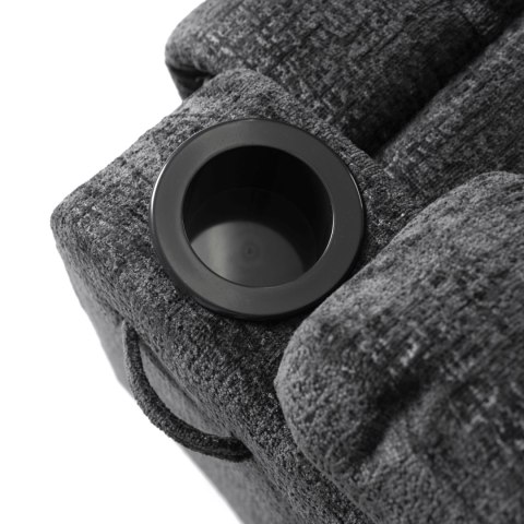 Fotel Rozkładany Masujący BOX Czarny Welurowy