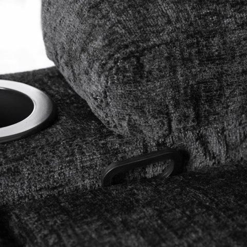 Fotel Rozkładany Masujący BOX Czarny Welurowy