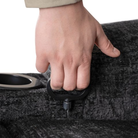 Fotel Rozkładany Masujący BOX Czarny Welurowy