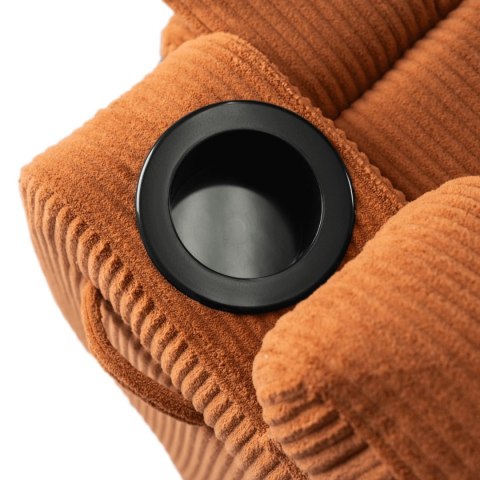 Fotel Rozkładany Masujący BOX Rudy Sztruksowy