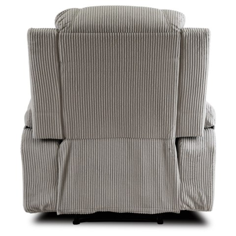 Fotel Rozkładany Masujący BOX Szary Sztruksowy