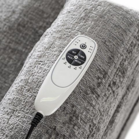 Fotel Rozkładany Masujący BOX Szary Welurowy