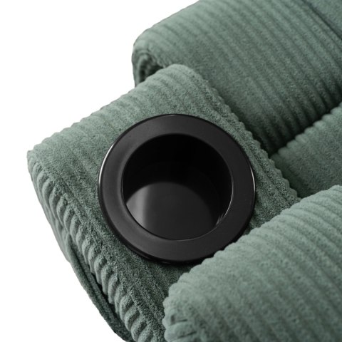 Fotel Rozkładany Masujący BOX Zielony Sztruksowy