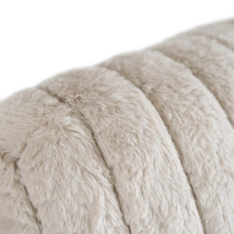 Fotel Rozkładany RAUL Beżowy Tkanina Pluszowa