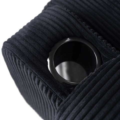 Fotel Rozkładany TORRES Czarny Sztruksowy