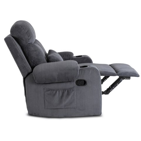 Fotel Rozkładany TORRES Szary Sztruksowy