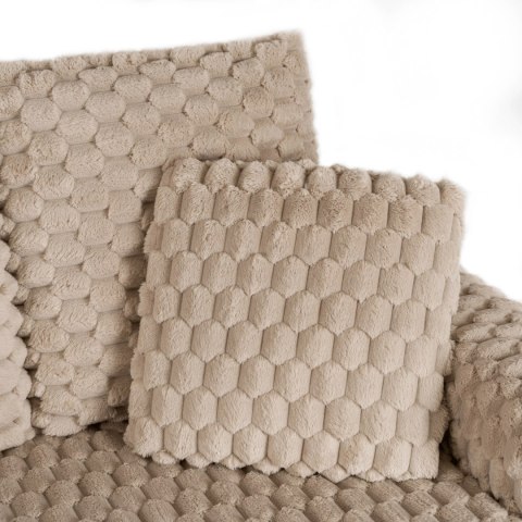 Fotel Wypoczynkowy Sofa KOBEL Brązowy Pluszowy Nowoczesny