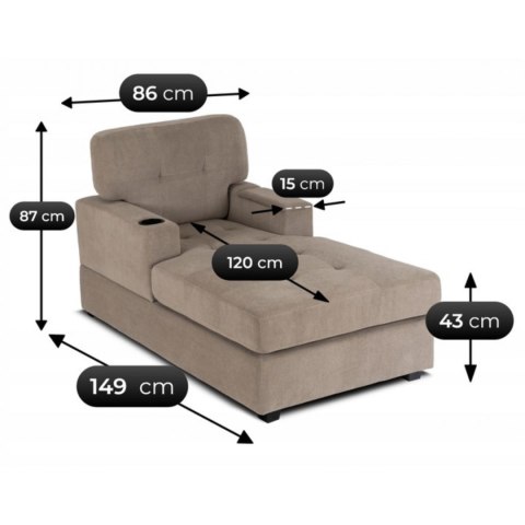 Fotel Wypoczynkowy NEO Beżowy