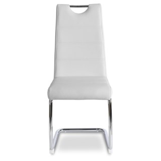 Krzesło LOPEZ Białe Ekoskóra