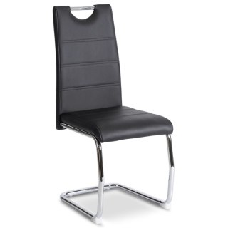 Krzesło LOPEZ Czarne Ekoskóra
