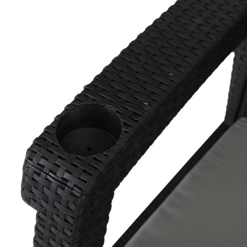 Sofa Ogrodowa FLINT Technorattan Czarna