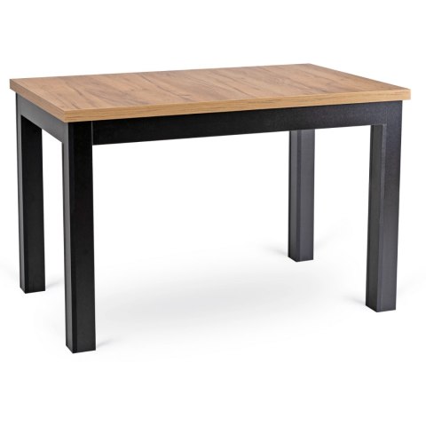 Stół SKUBI Rozkładany 120-160 cm Dąb Craft/Czarny