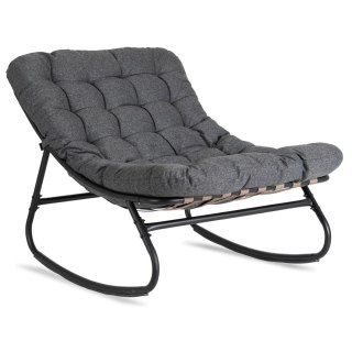 Fotel Bujany Ogrodowy AURORA na Płozach Szary Nowoczesny