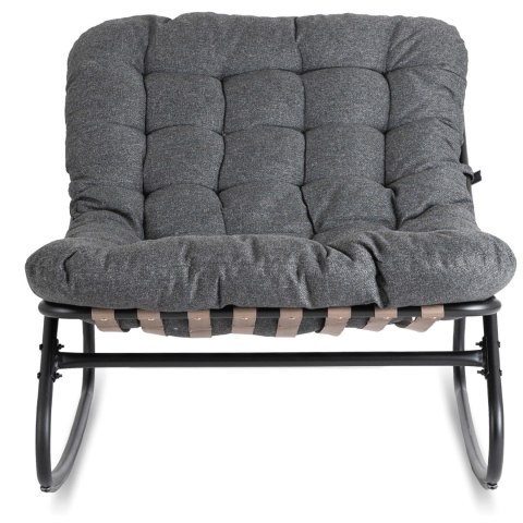 Fotel Bujany Ogrodowy AURORA na Płozach Szary Nowoczesny