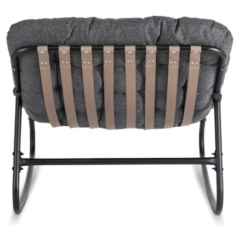 Fotel Bujany Ogrodowy AURORA na Płozach Szary Nowoczesny