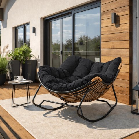 Fotel Bujany ELTON Czarny