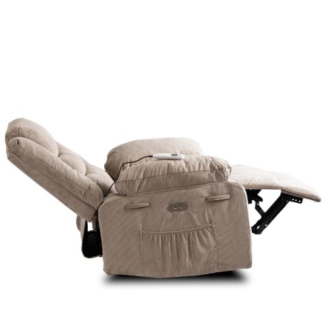 Fotel Masujący Elektrycznie Rozkładany JASPER Beżowy
