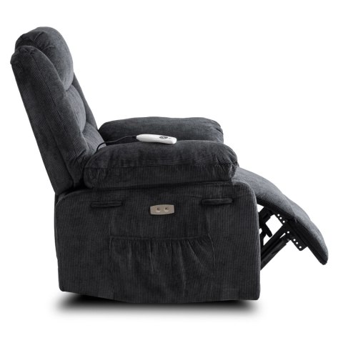 Fotel Masujący Elektrycznie Rozkładany JASPER Ciemnoszary