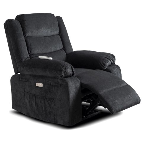 Fotel Masujący Elektrycznie Rozkładany JASPER Czarny