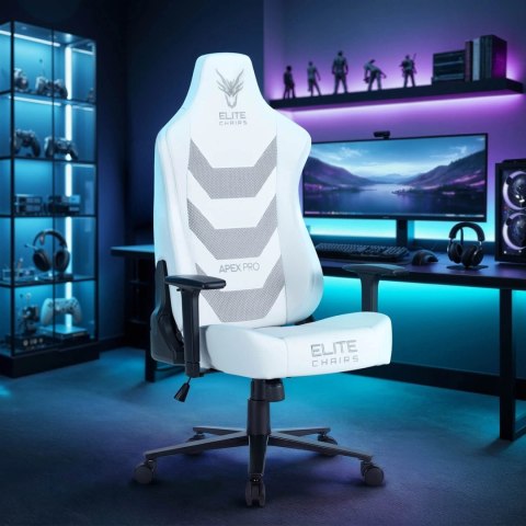 Fotel Gamingowy Obrotowy APEX Biały Nowoczesny