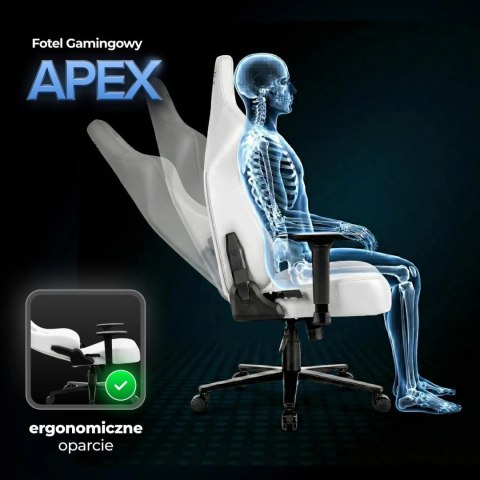 Fotel Gamingowy Obrotowy APEX Biały Nowoczesny