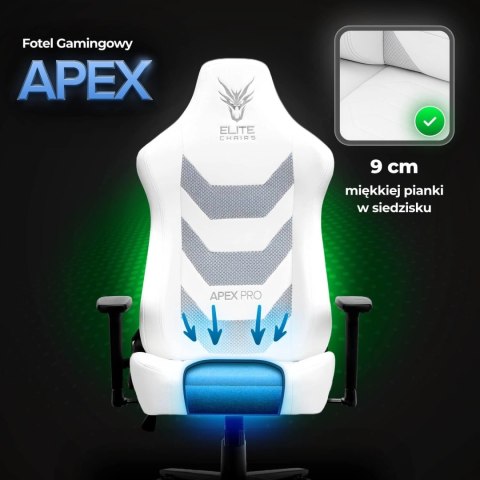 Fotel Gamingowy Obrotowy APEX Biały Nowoczesny