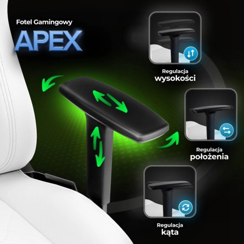 Fotel Gamingowy Obrotowy APEX Biały Nowoczesny