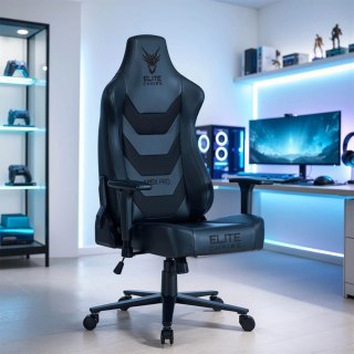 Fotel Gamingowy Obrotowy APEX Czarny Nowoczesny