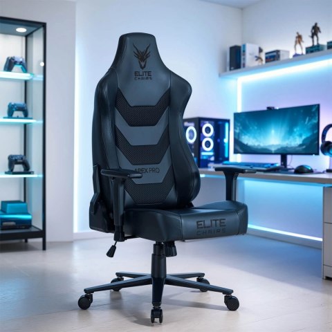 Fotel Gamingowy Obrotowy APEX Czarny Nowoczesny