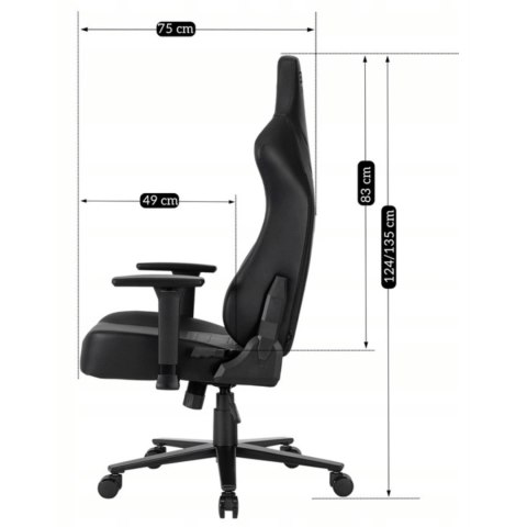 Fotel Gamingowy Obrotowy APEX Czarny Nowoczesny