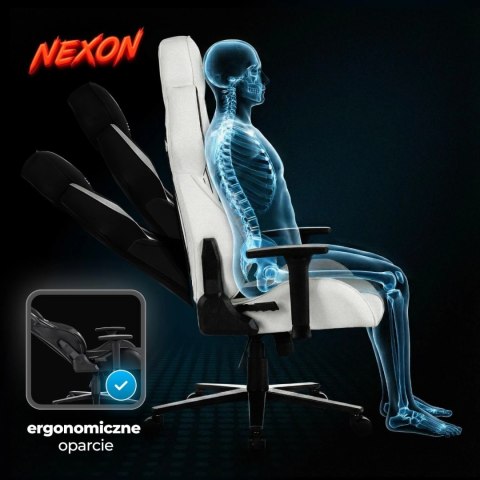 Fotel Gamingowy Obrotowy NEXON Biały Nowoczesny