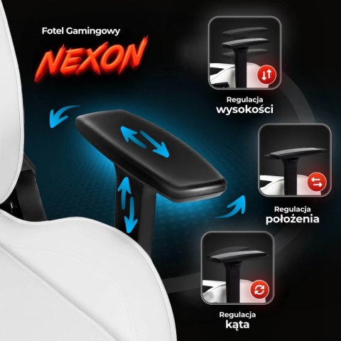 Fotel Gamingowy Obrotowy NEXON Biały Nowoczesny