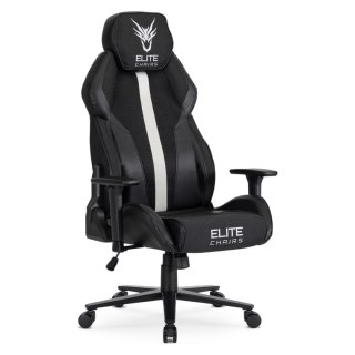 Fotel Gamingowy Obrotowy NEXON Czarny/Biały Nowoczesny