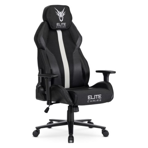 Fotel Gamingowy Obrotowy NEXON Czarny/Biały Nowoczesny