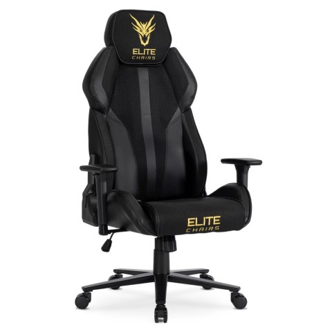 Fotel Gamingowy Obrotowy NEXON Czarny/Żółty Nowoczesny