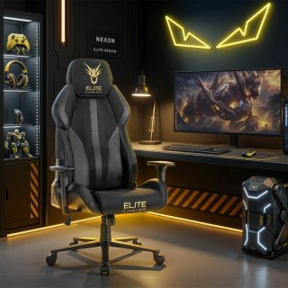 Fotel Gamingowy Obrotowy NEXON Czarny/Żółty Nowoczesny