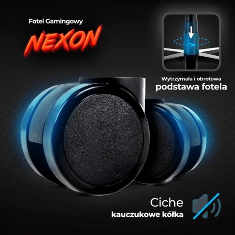 Fotel Gamingowy Obrotowy NEXON Czarny/Żółty Nowoczesny