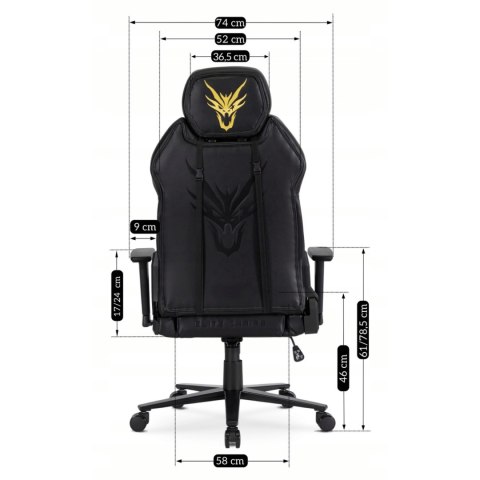 Fotel Gamingowy Obrotowy NEXON Czarny/Żółty Nowoczesny