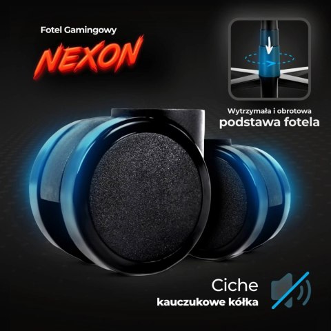Fotel Gamingowy Obrotowy NEXON Czerwony Nowoczesny