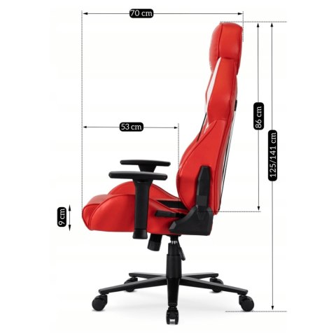 Fotel Gamingowy Obrotowy NEXON Czerwony Nowoczesny