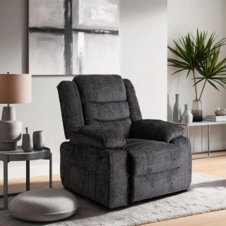 Fotel Rozkładany ARTURO Czarny Welurowy