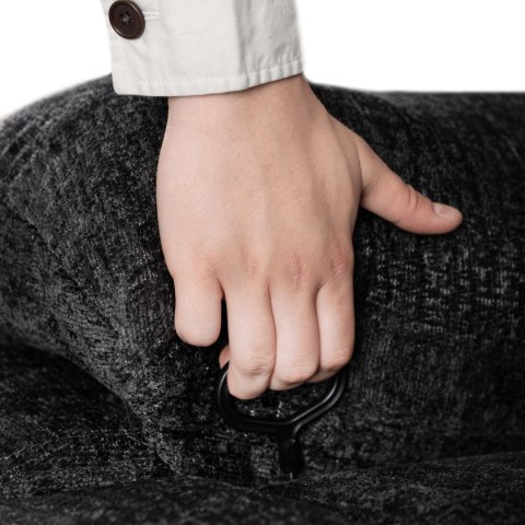 Fotel Rozkładany ARTURO Czarny Welurowy