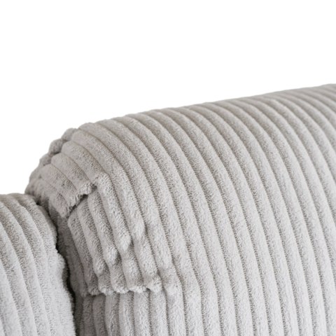 Fotel Rozkładany z Podnóżkiem ARTURO Szary Nowoczesny Sztruksowy