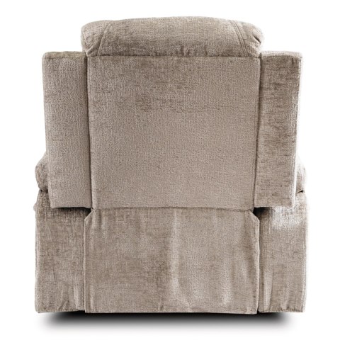 Fotel Rozkładany Masujący BOX Beżowy Welurowy