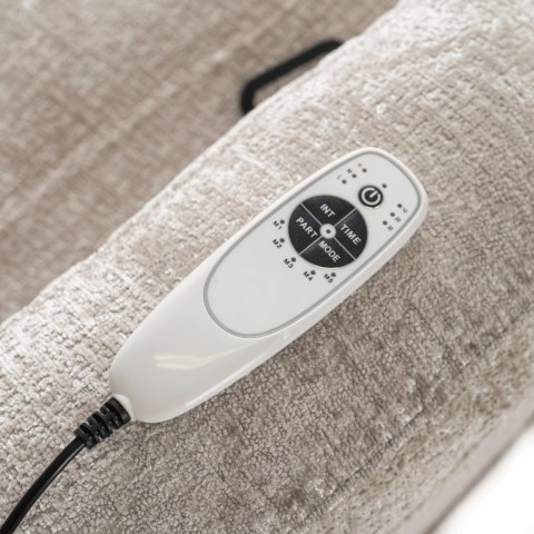 Fotel Rozkładany Masujący BOX Beżowy Welurowy