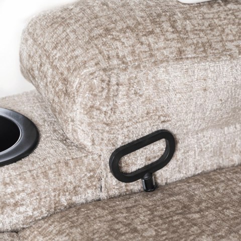 Fotel Rozkładany Masujący BOX Beżowy Welurowy